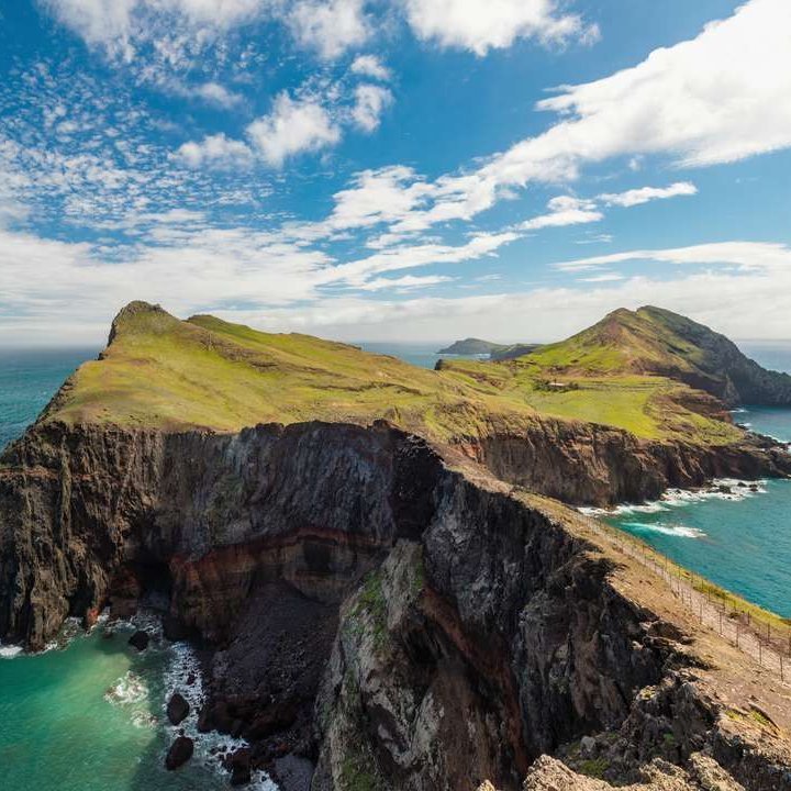 Luftansicht der Insel Madeira.