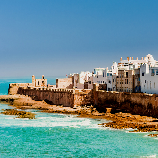Blick auf die Altstadt von Essaouira in Marokko.