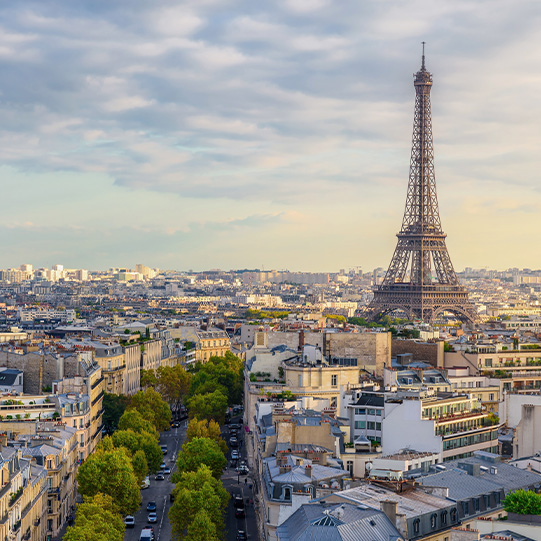 Blick auf Paris, Eiffelturm