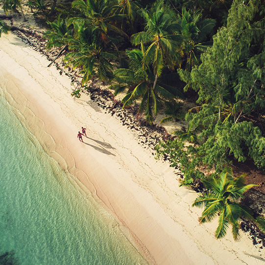 Traumhafter Sandstrand in der Dominikanischen Republik.